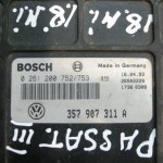 Блок управления (ЭБУ) Volkswagen Passat B3 (0261200752/753 357907311A)